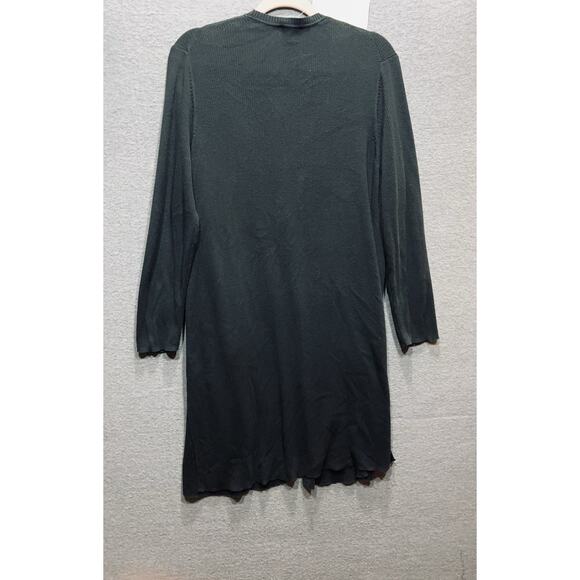 J. Jill Black Ribbed Knit Button Closure Cardigan Sweater Womens Size Large - Picture 8 of 14